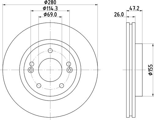 Pagid 55219 - Спирачен диск vvparts.bg