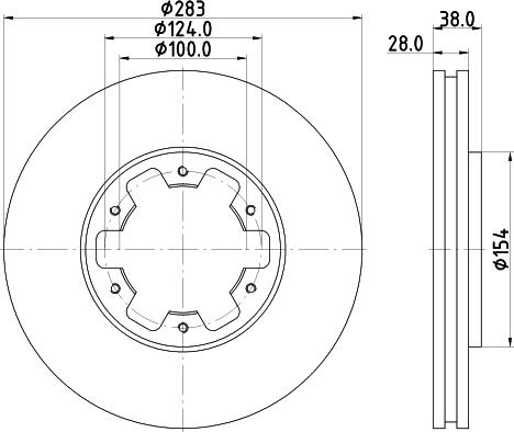 Pagid 55284 - Спирачен диск vvparts.bg