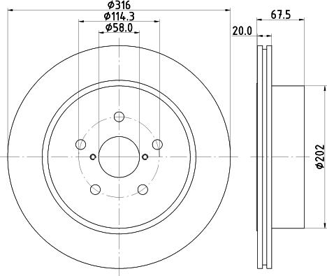 Pagid 55278 - Спирачен диск vvparts.bg