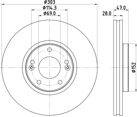 Pagid 55733 - Спирачен диск vvparts.bg