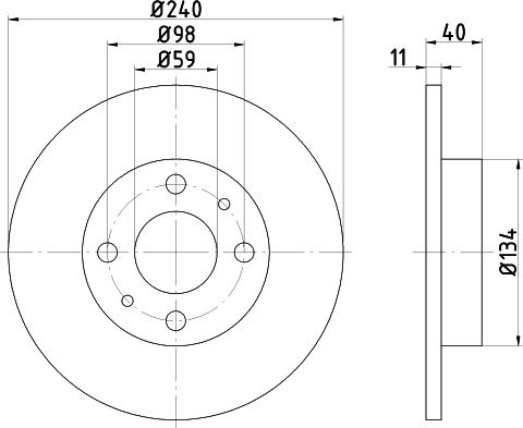 Pagid 50909 - Спирачен диск vvparts.bg