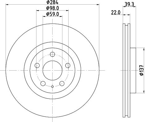Pagid 50124 - Спирачен диск vvparts.bg