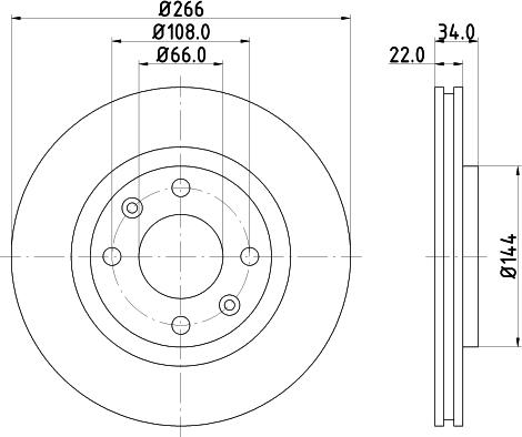 Pagid 50364 - Спирачен диск vvparts.bg