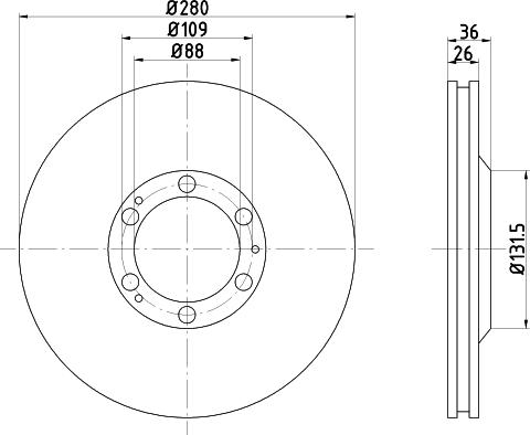 Pagid 50207 - Спирачен диск vvparts.bg