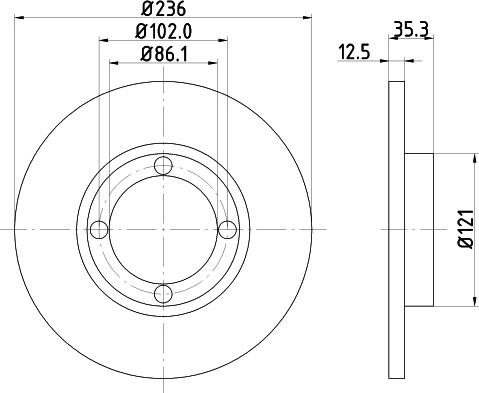 Pagid 50280 - Спирачен диск vvparts.bg