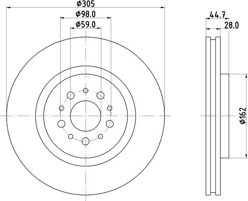 Pagid 50236 - Спирачен диск vvparts.bg