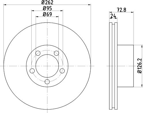 Pagid 51016 - Спирачен диск vvparts.bg