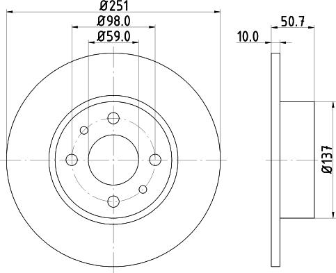 Pagid 51803 - Спирачен диск vvparts.bg