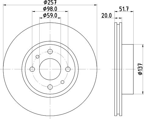 Pagid 51807 - Спирачен диск vvparts.bg