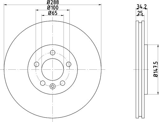 Pagid 53960 - Спирачен диск vvparts.bg