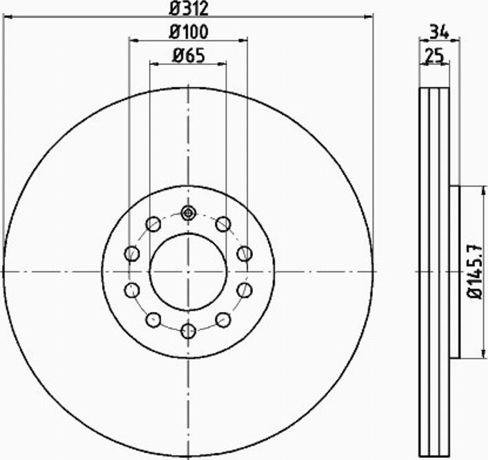 Pagid 53971PRO - Спирачен диск vvparts.bg