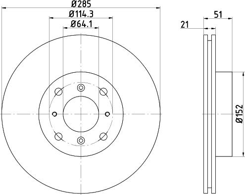 Pagid 52911 - Спирачен диск vvparts.bg