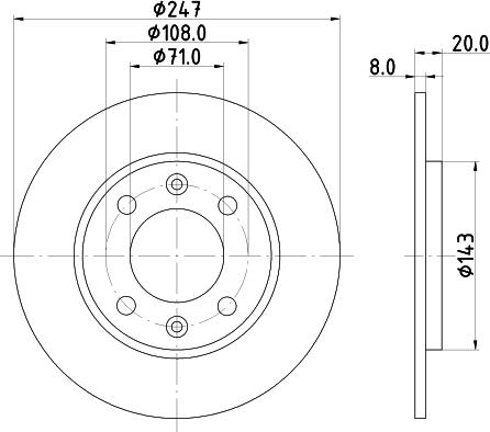 Pagid 52509 - Спирачен диск vvparts.bg