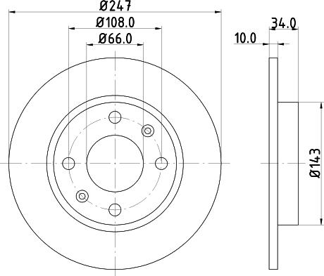 Pagid 52505 - Спирачен диск vvparts.bg