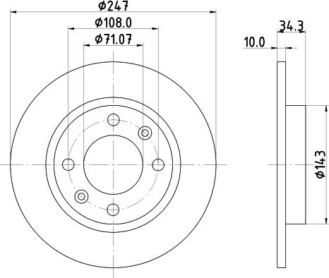 Pagid 52506 - Спирачен диск vvparts.bg