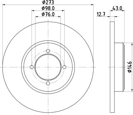 Pagid 52501 - Спирачен диск vvparts.bg