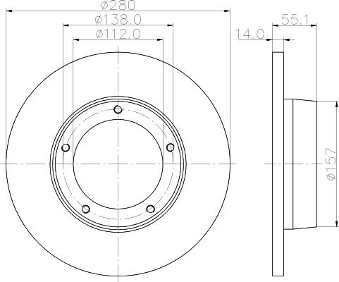 Pagid 52513 - Спирачен диск vvparts.bg