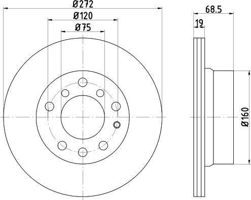 Pagid 52628 - Спирачен диск vvparts.bg