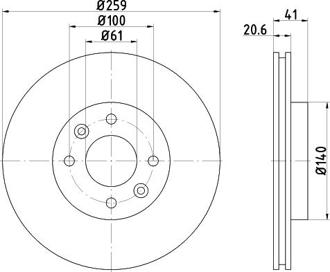 Pagid 52830 - Спирачен диск vvparts.bg