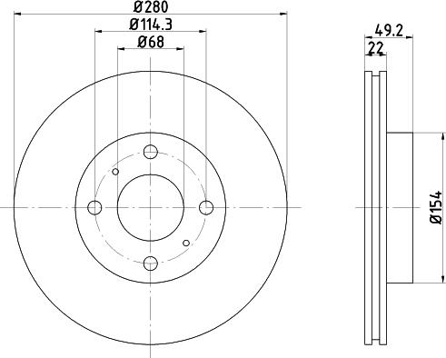 Pagid 52344 - Спирачен диск vvparts.bg