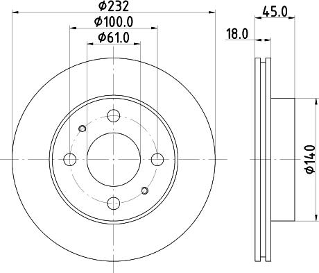 Pagid 52334 - Спирачен диск vvparts.bg