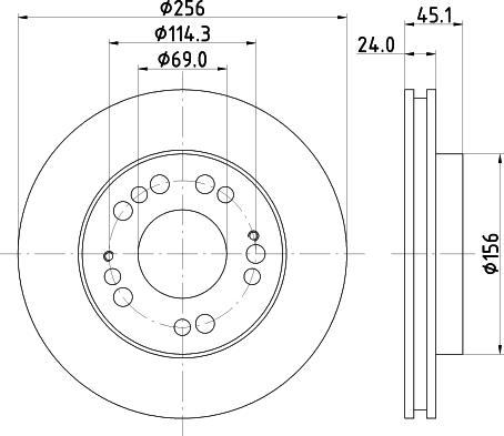 Pagid 52214 - Спирачен диск vvparts.bg