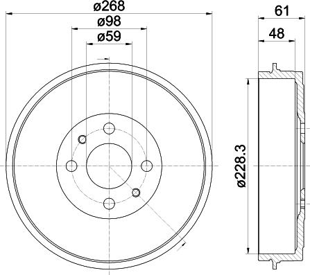 Pagid 60904 - Спирачен барабан vvparts.bg