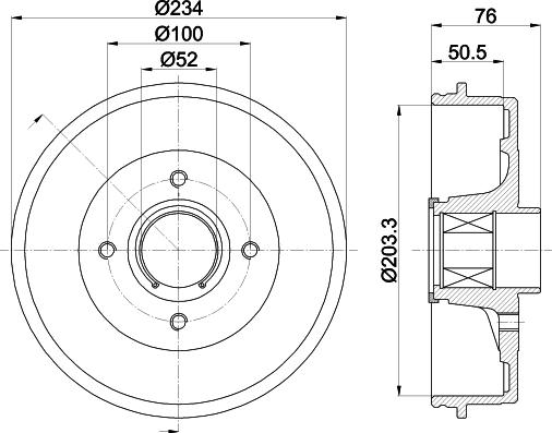 Pagid 61453 - Спирачен барабан vvparts.bg