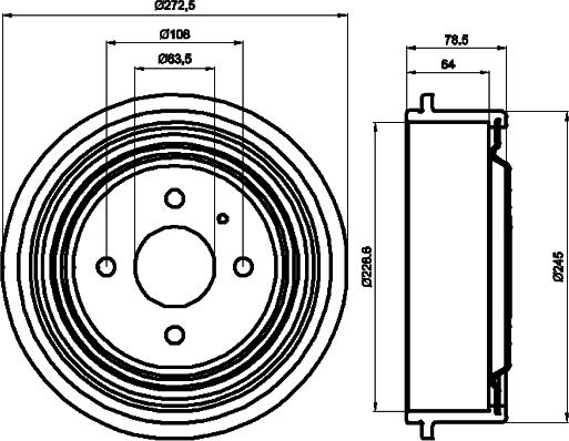 Pagid 61004 - Спирачен барабан vvparts.bg