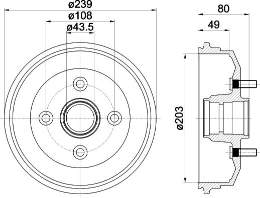 Pagid 61008 - Спирачен барабан vvparts.bg