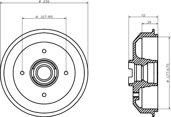 Pagid 61003 - Спирачен барабан vvparts.bg