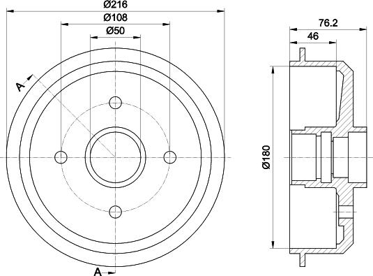 Pagid 61002 - Спирачен барабан vvparts.bg