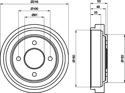 Pagid 61245 - Спирачен барабан vvparts.bg