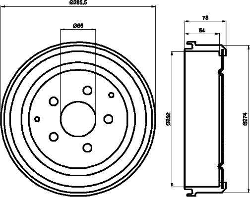 Pagid 63906 - Спирачен барабан vvparts.bg