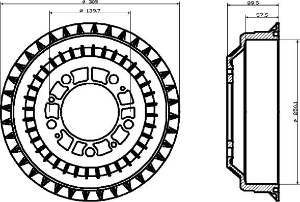 Pagid 62903 - Спирачен барабан vvparts.bg