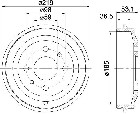 Pagid 62919 - Спирачен барабан vvparts.bg