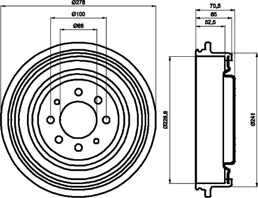 Pagid 62809 - Спирачен барабан vvparts.bg