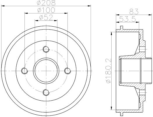 Pagid 62808 - Спирачен барабан vvparts.bg