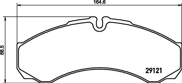 PALIDIUM P1-1120 - Комплект спирачно феродо, дискови спирачки vvparts.bg