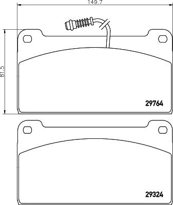 Pagid C5000 - Комплект спирачно феродо, дискови спирачки vvparts.bg