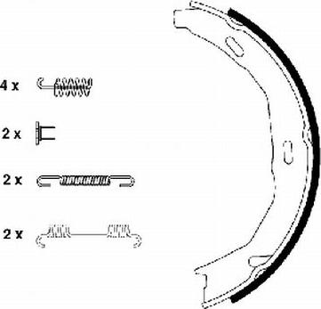 Pagid H9935 - Комплект спирачна челюст, ръчна спирачка vvparts.bg