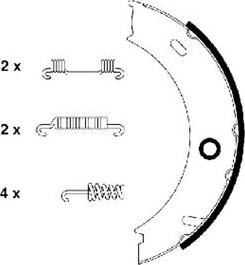 Pagid H9470 - Комплект спирачна челюст, ръчна спирачка vvparts.bg