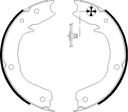 Pagid H9890 - Комплект спирачна челюст, ръчна спирачка vvparts.bg