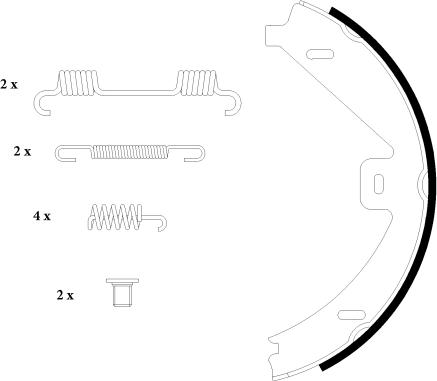 Pagid H1691 - Комплект спирачна челюст, ръчна спирачка vvparts.bg