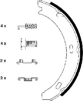 Pagid H8075 - Комплект спирачна челюст, ръчна спирачка vvparts.bg