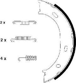 Pagid H7995 - Комплект спирачна челюст, ръчна спирачка vvparts.bg