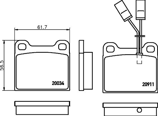 Pagid T4157 - Комплект спирачно феродо, дискови спирачки vvparts.bg