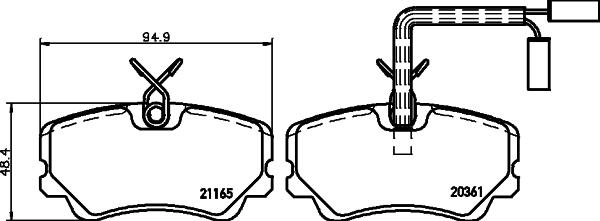 Pagid T5033 - Комплект спирачно феродо, дискови спирачки vvparts.bg