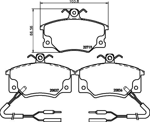 Pagid T5037 - Комплект спирачно феродо, дискови спирачки vvparts.bg