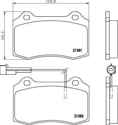 Pagid T5070 - Комплект спирачно феродо, дискови спирачки vvparts.bg